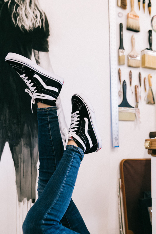 vansgirls:In the studio with our Sk8-Hi’s.