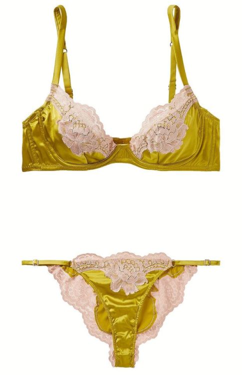 martysimone:Fleur du Mal | James - Chartreuse stretch-silk satin...