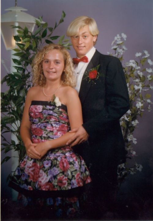 vintageeveryday:Cool snaps of the 1980s prom couples.