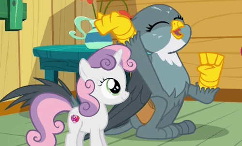 sweetie belle gabby griffon the fault in our cutie marks gif my little pony friendship is magic mlp fim