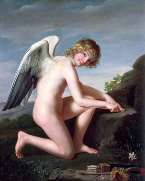 Robert Lefèvre - Cupid sharpening his arrows (1798)