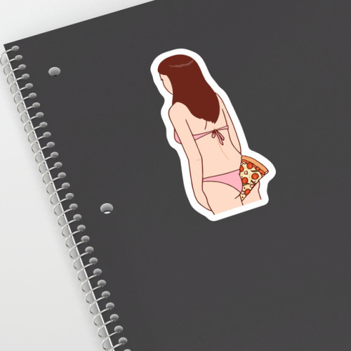 okimi:Girl & Pizza : Hip Sticker(via Girl & Pizza :...