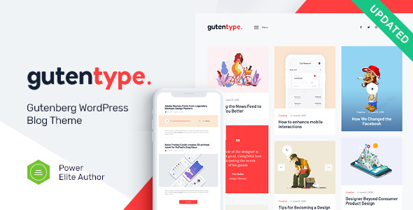 Gutentype v1.9.2 - 100% Gutenberg WordPress Theme Nulled