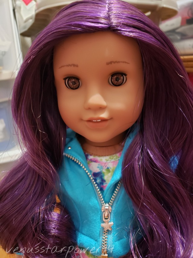 american girl doll with purple hair