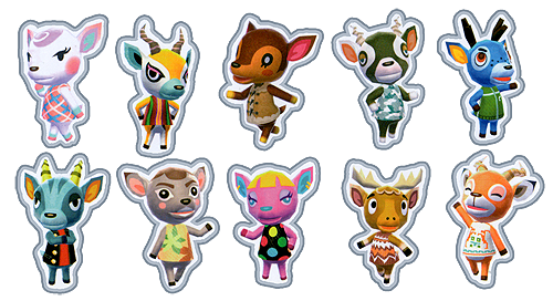 nookipedia - watashisan: All the deer villagers from Animal...