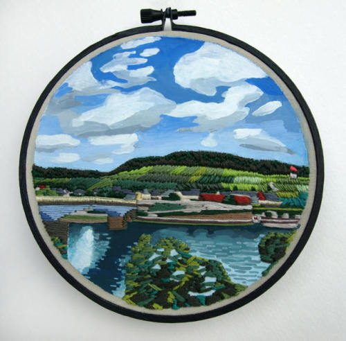 sosuperawesome:Painting and Embroidery Hoops, by Libby Williams...