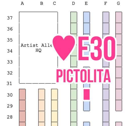 Anime Expo Artist Alley Table *E30Right next dearly...