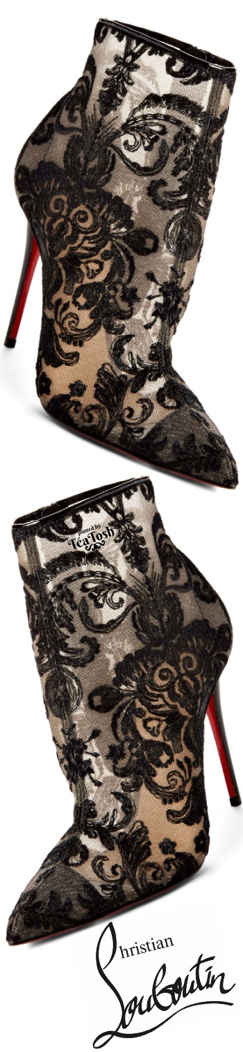 louboutin lace bootie