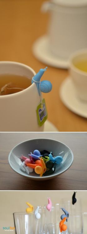 Snail Tea Tea bag holders Kitchen Kitchenware Nerd Nerdism in Decor Soulfundesign Soul Fun Deisgn