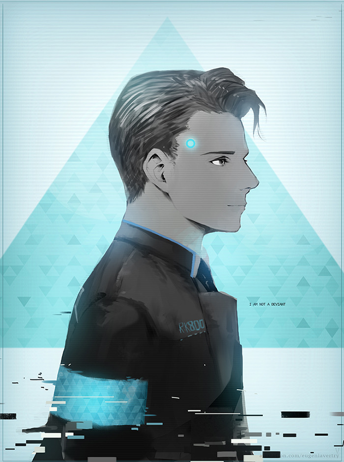 Vertry — Connor from “Detroit:Become Human”. fan art.