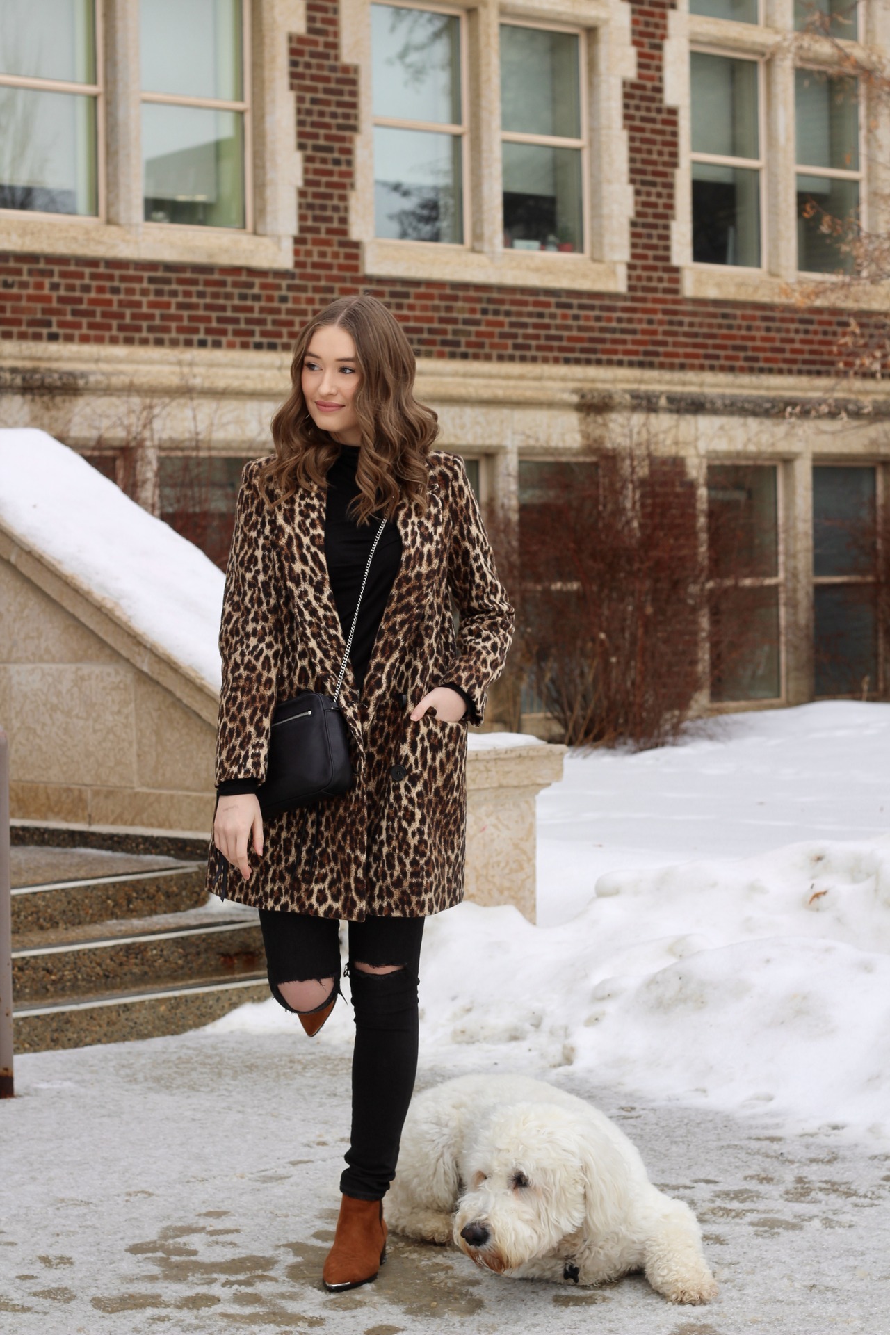 Leopard print coat on sale outfit