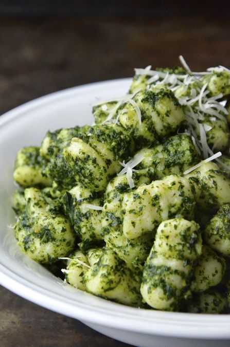 basilgenovese:Homemade Gnocchi with Kale Pesto (via Just a...