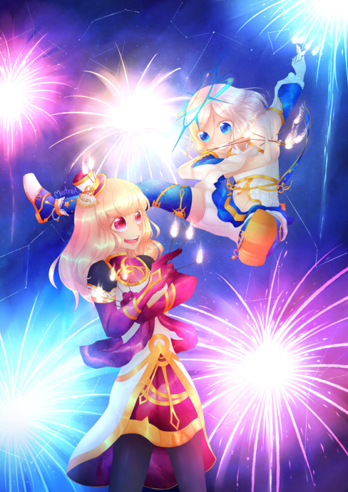 happy new year!!feat. mistreil (my oc) + arcelle (@artcelle‘s...