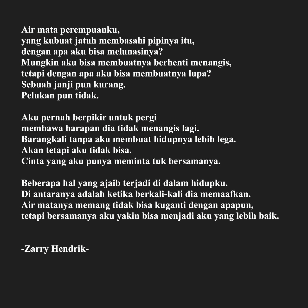 Zarry Hendrik Untuk Perempuan