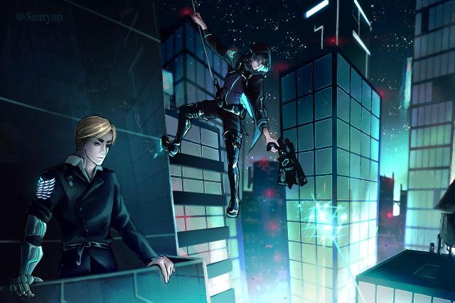 Eruri Psycho Pass au, but a lil more cyberpunk