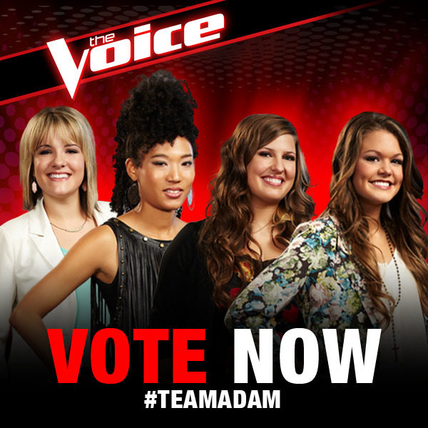 NBC's The Voice — Vote now to keep your favorites from Team Adam in...