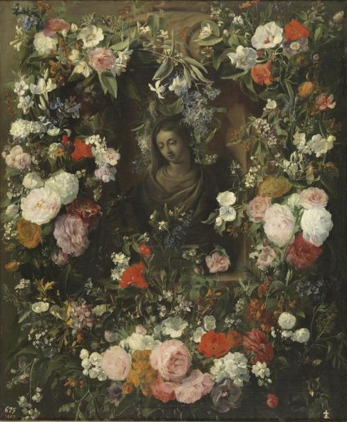 lionofchaeronea:Garland Surrounding the Virgin Mary, Nicolaes...