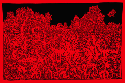 dappledwithshadow:Keith HaringUntitled (from Heaven and Hell...