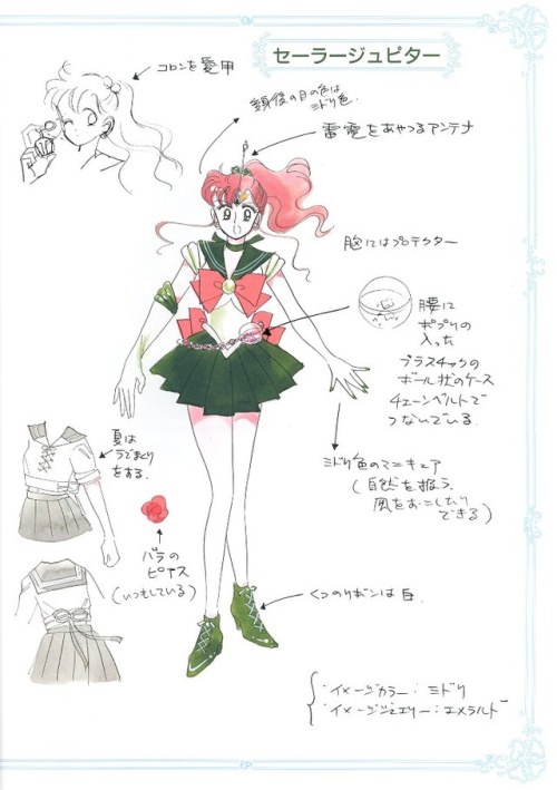 sailormoonartblog:Production drawings for Mako coming from the...