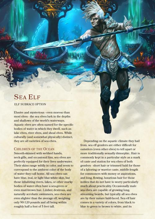 dnd5ehomebrew Sea elves by... RPGs like D&D