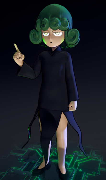 thegoldensmurf:My finished 3D sassy Tatsumaki model. You can...