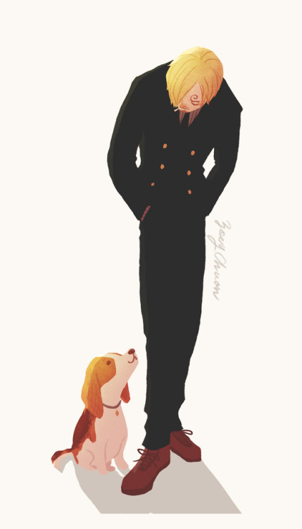 zoeychuannn:Sanji & BeagleUsopp & Jack Russell(this is...