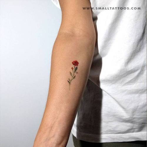 Red rose temporary tattoo by Lena Fedchenko, get it here ► ... flower;rose;nature;temporary;lenafedchenko;red rose