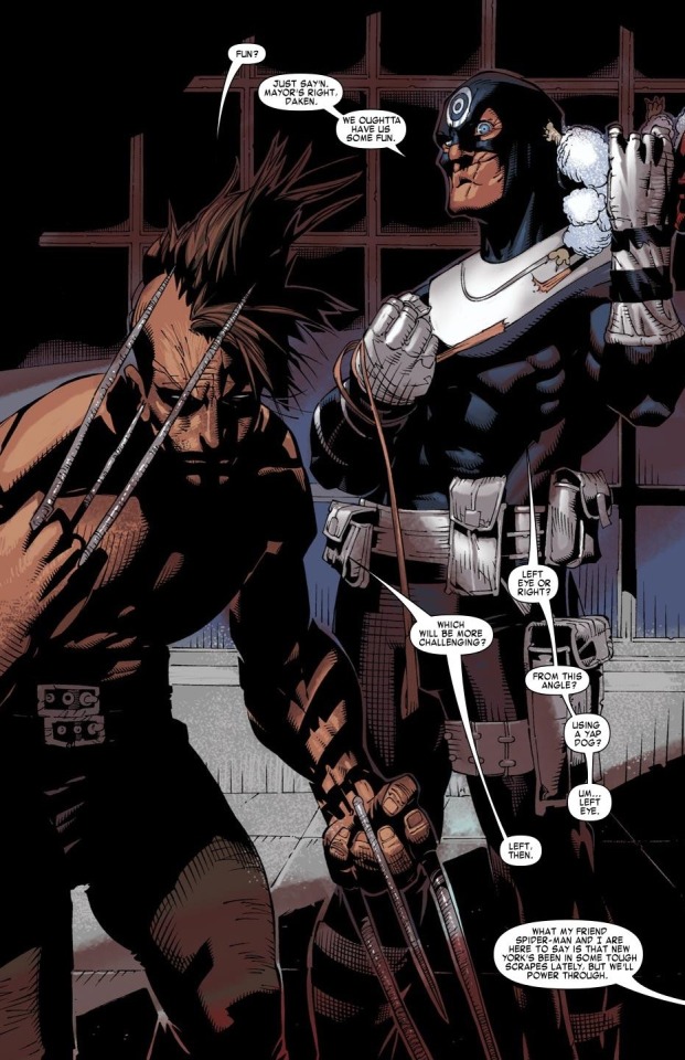 Bullseye vs. Venom. [from Sinister Spider-Man...