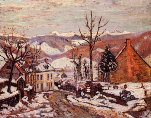 artist-guillaumin:Winter in Saint-Sauves-d'Auvergne, 1900,...