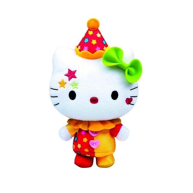 clown hello kitty plush