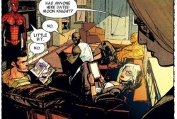 no one: spiderman: ok so maybe i dated moon knight?? just a little?