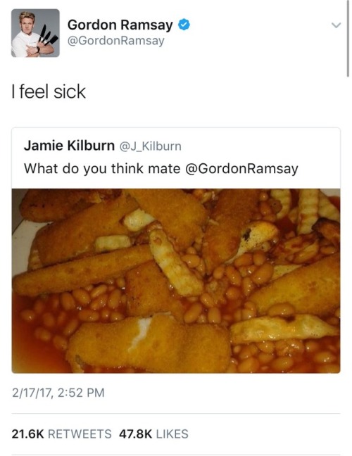 cirque-du-flippidido:weavemama:GORDON RAMSEY’S TWITTER...