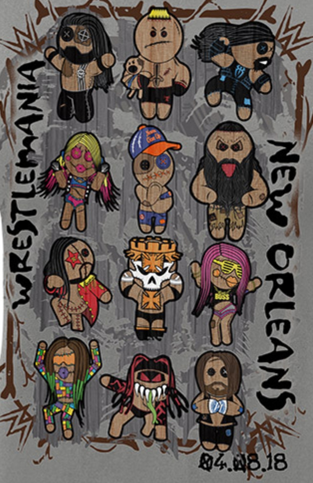 wrestlemania dolls