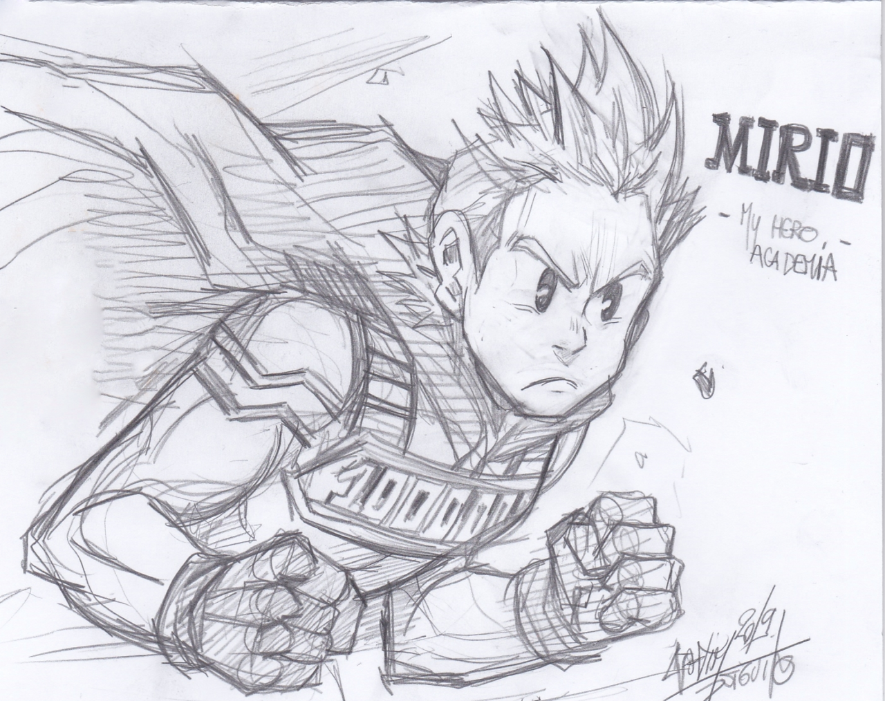 Ay Djiguito Speed Drawing My Hero Academia Mirio Togata