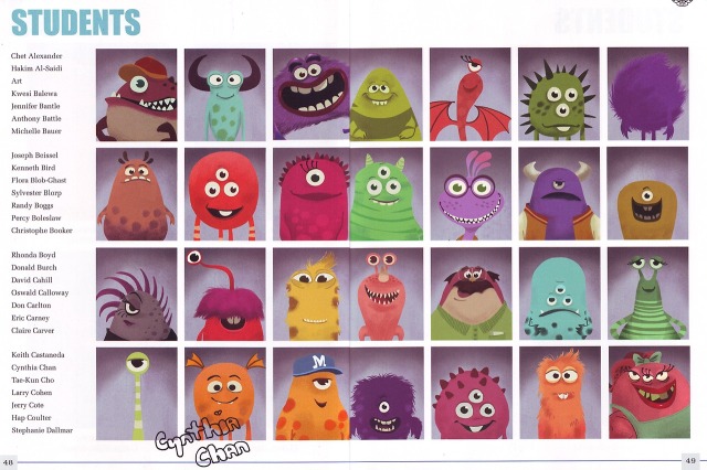 A Monstrous Archive - Monsters University fearbook pictures. I love how...