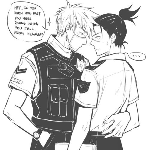 annciel7:I just wanted to draw them in police uniform. SWAT...