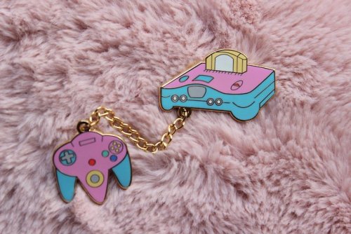 retrogamingblog:N64 Chain Pins made by PikaKree