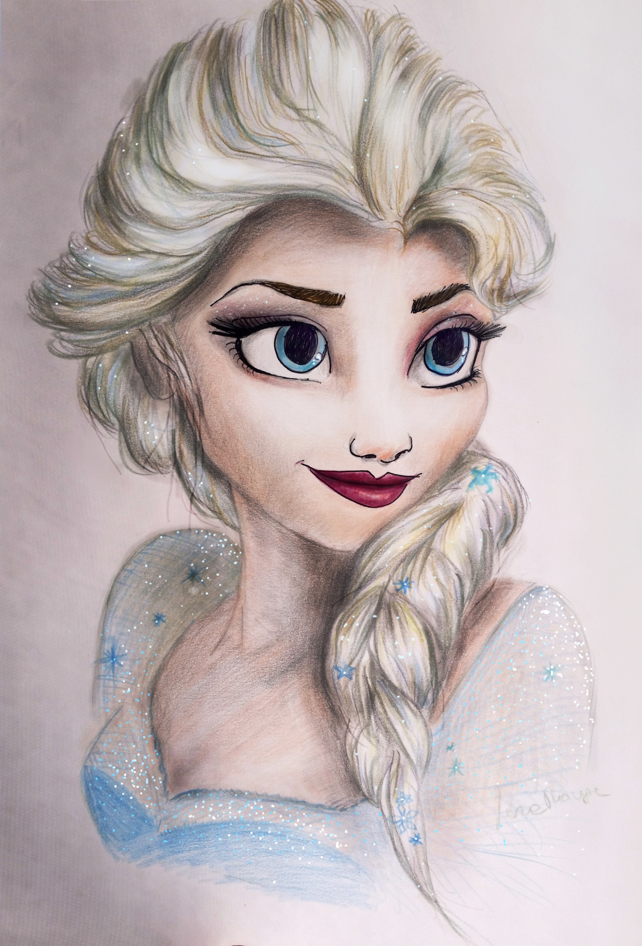 Lera Rouge Frozen’s Queen Elsa drawing. Check out how I drew...