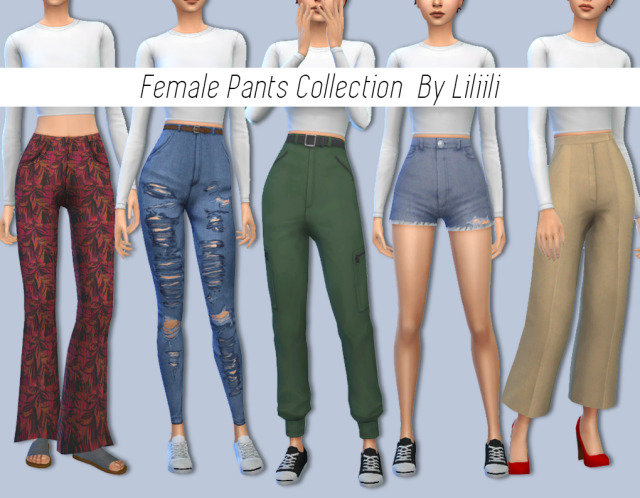 Sims 4 CC Finds ♥ — liliili-sims: Female Pants Collection Base Game...