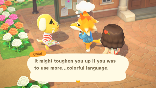 Chief teaches Benjamin the f word