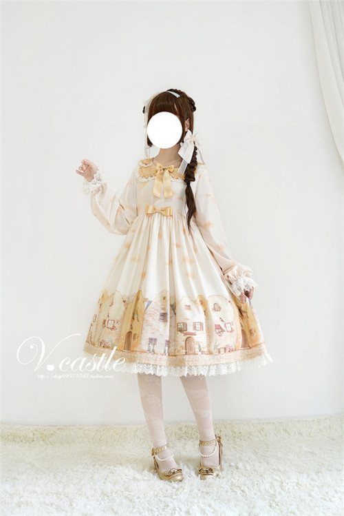 my-lolita-dress:LolitaUpdate: Sweet Town Prints Long Sleeves...