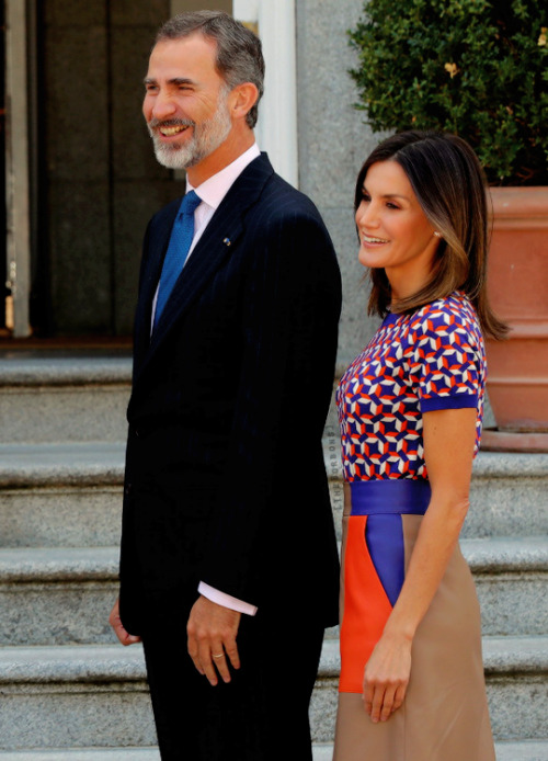 theborbons:King Felipe and Queen Letizia have hosted lunch in...