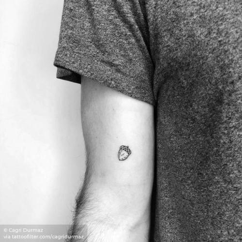 By Cagri Durmaz, done at Basic Ink, Istanbul.... small;good luck;bicep;micro;line art;acorn;tiny;cagridurmaz;ifttt;little;nature;minimalist;other;fine line