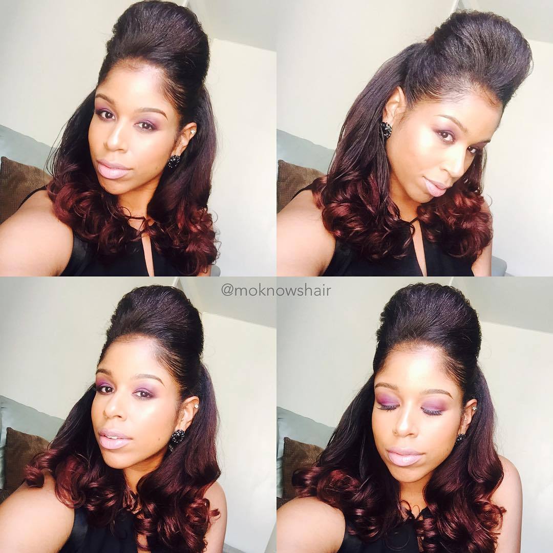 Moknowshair Yesterday S Look Hair Is Silk Roller Wrap Using