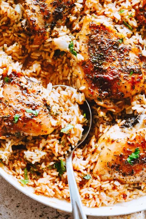 daily-deliciousness:Garlic butter chicken rice