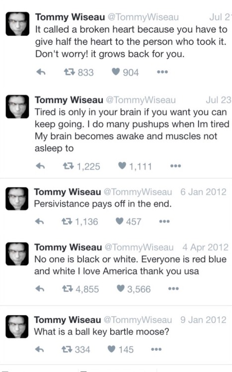 orrelse21:Best of Tommy Wiseau tweets