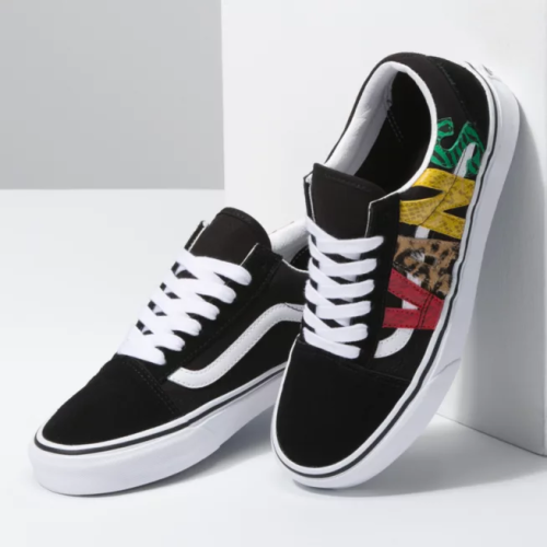 vans old skool multi animal black