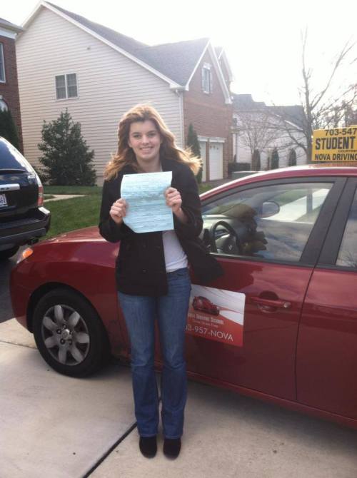 Julia-passed-her-driver-test-today
