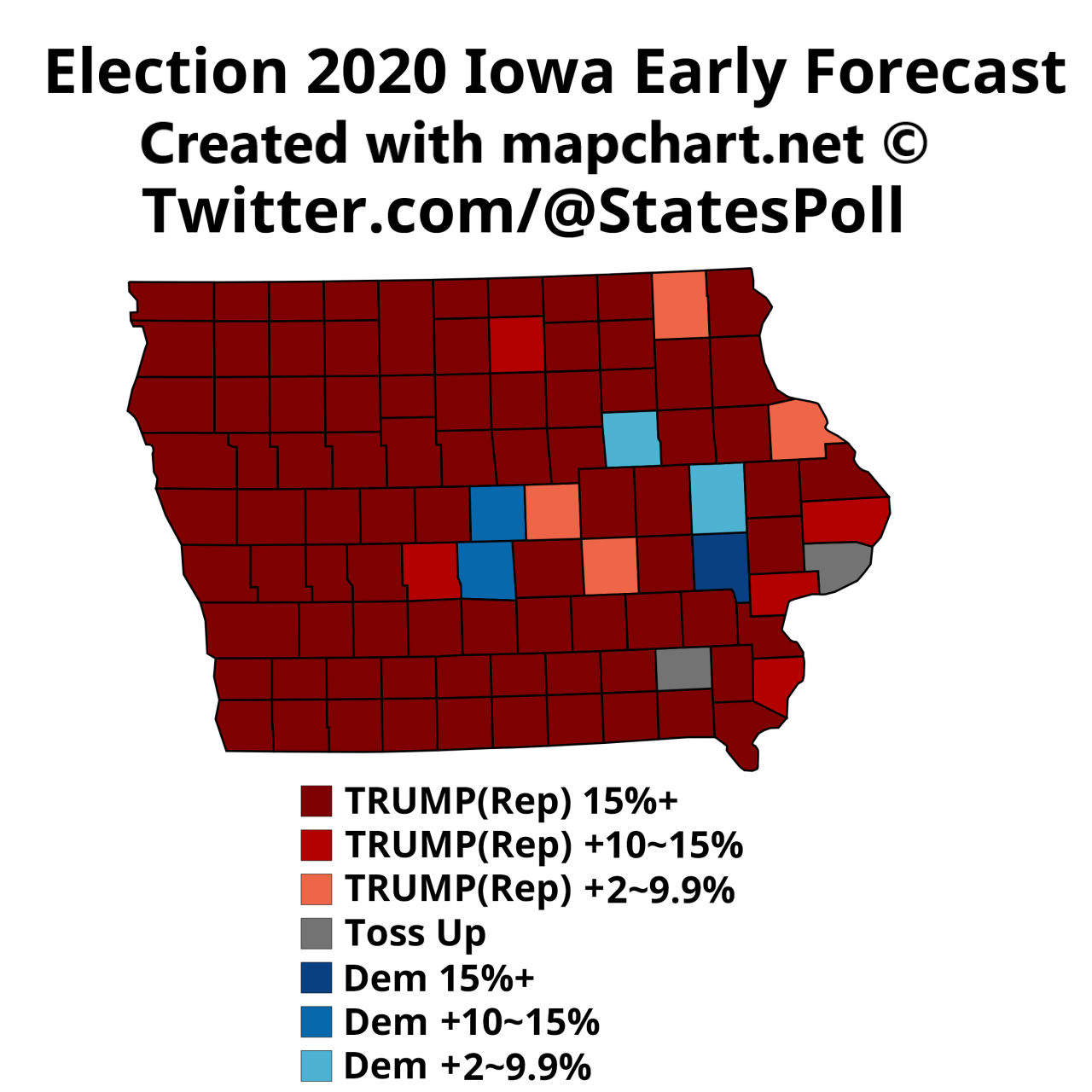 Iowa: Presidential Election 2020. TRUMP vs...1280 x 1280