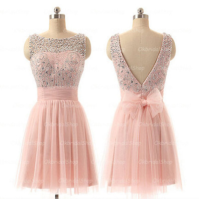 okbridal | New Design. Short blush pink prom dress:...